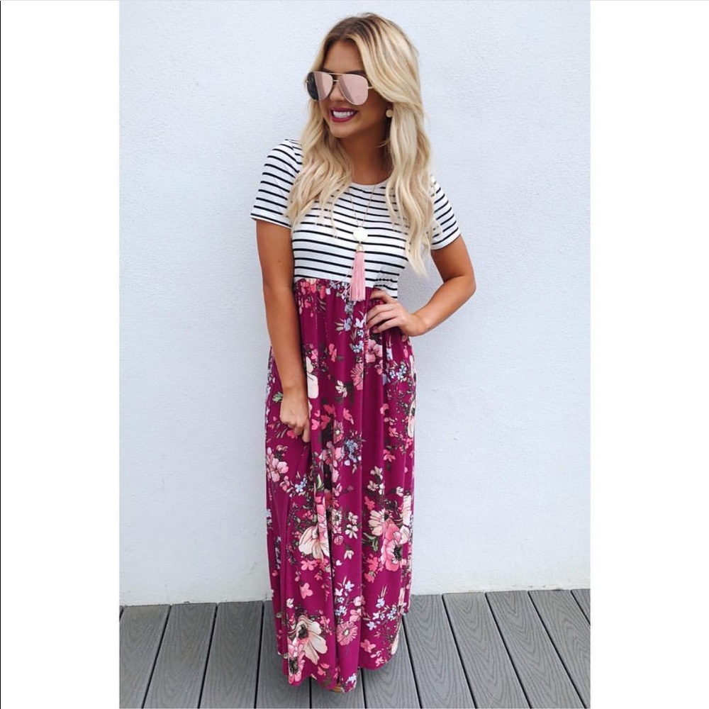 Striped and flower Hope’s maxi!